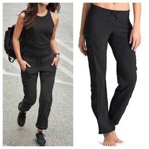 Athleta La Viva Lined Activewear Ruched Jogger Pant Black 10